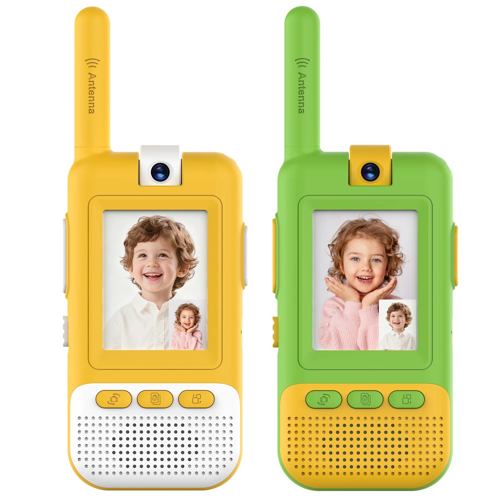 kael-hd-video-walkie-talkie-rotatable-camera-hd-screen-yellow-green Main image