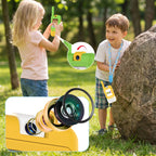 Kael HD video walkie-talkie in yellow and green featuring a rotatable camera for clear, real-time video calls between kids