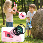 Kael HD video walkie talkie featuring a rotatable rear-view camera for clear, real-time video calls between kids
