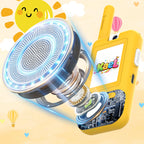 Kael smart walkie-talkie in yellow and blue, featuring a Hi-Fi speaker and HD mic for crystal-clear, transparent, and secure two-way communication